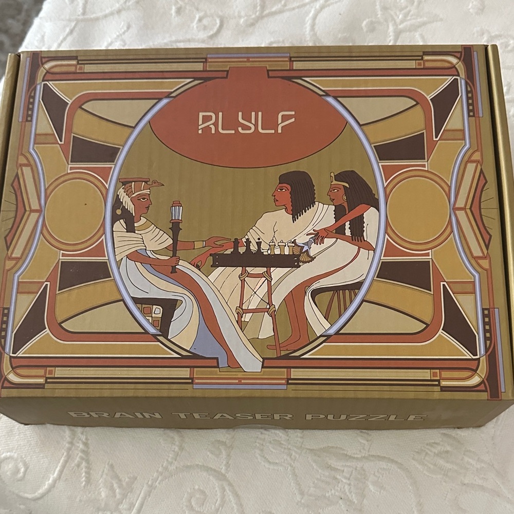RLYLF 30-piece brain teaser puzzle set themed around ancient Egypt.